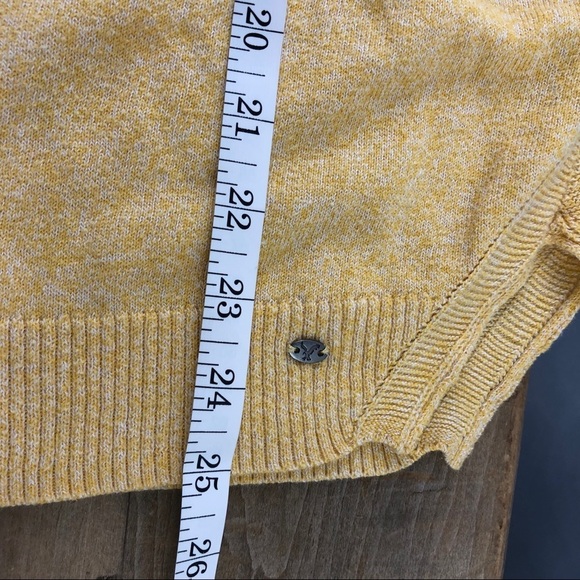 AEO mustard yellow v-neck long high low sweater, S - Picture 8 of 11